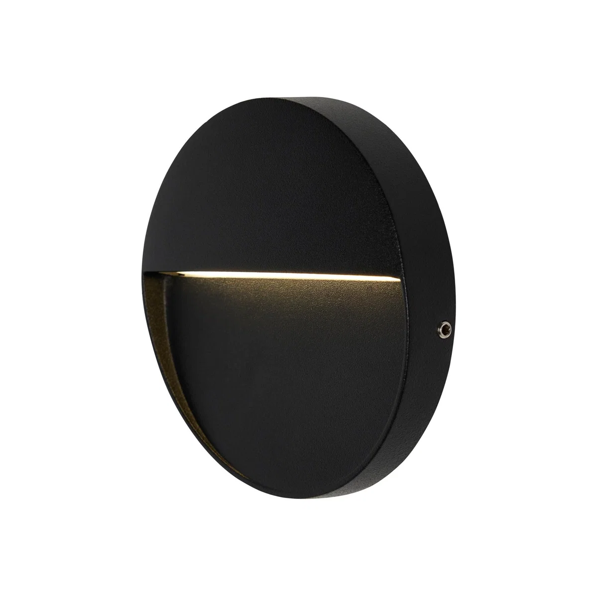 Rafi Outdoor 11cm Round LED Guide Wall Light - Black