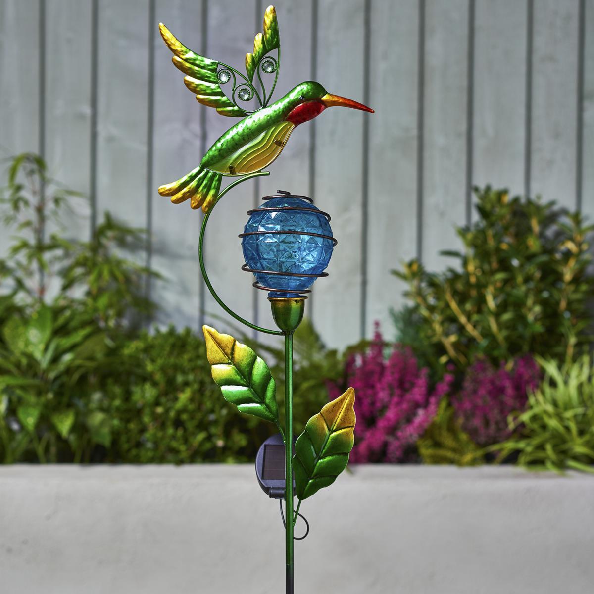 Solar Hummingbird Ball Stake Light – image 2