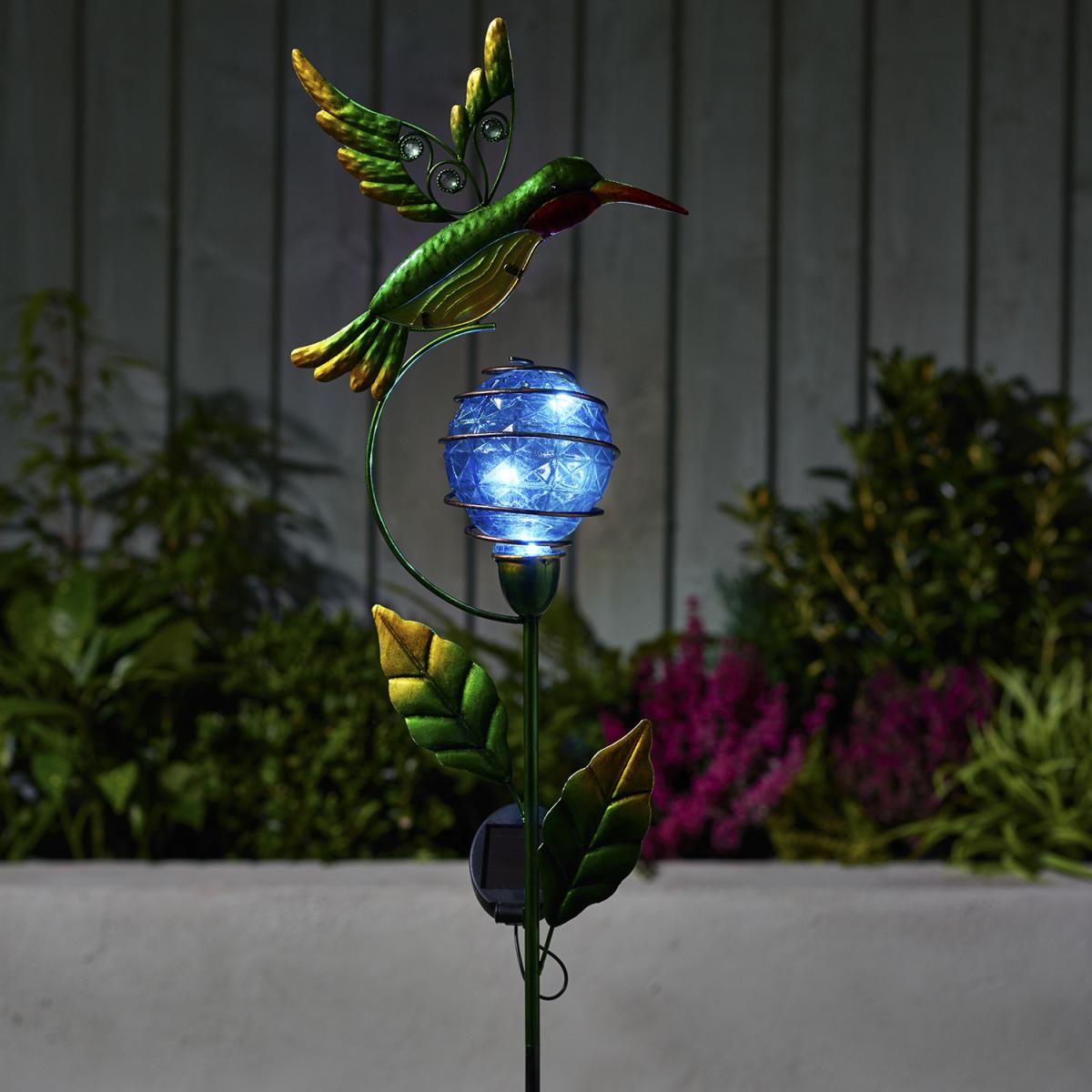 Solar Hummingbird Ball Stake Light – image 3
