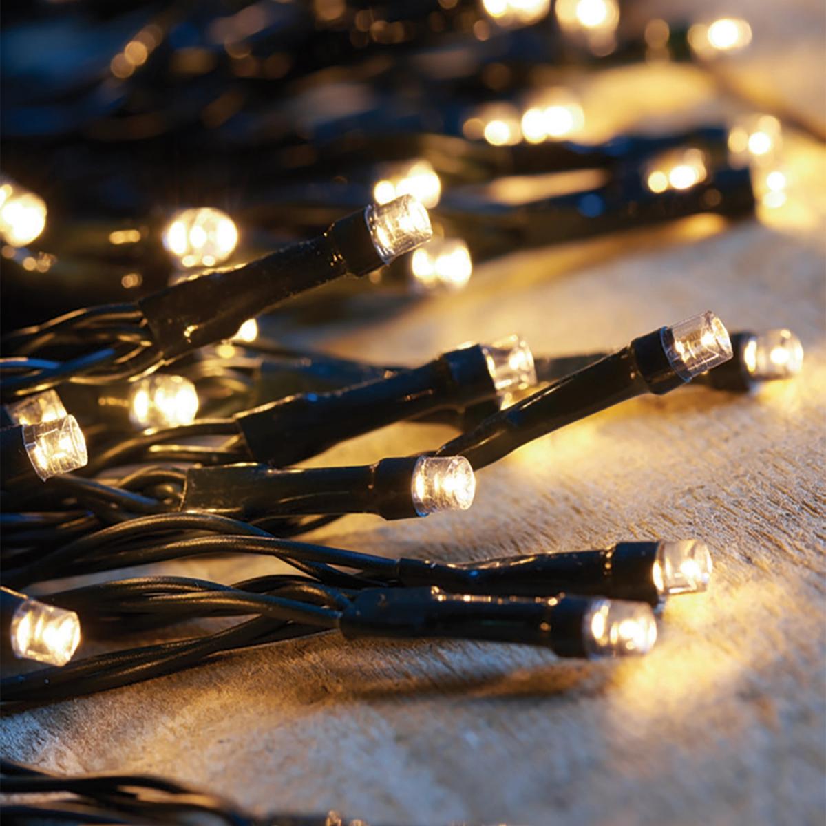 LED Flashing Warm White Solar String Lights - Warm White / 150 – image 2