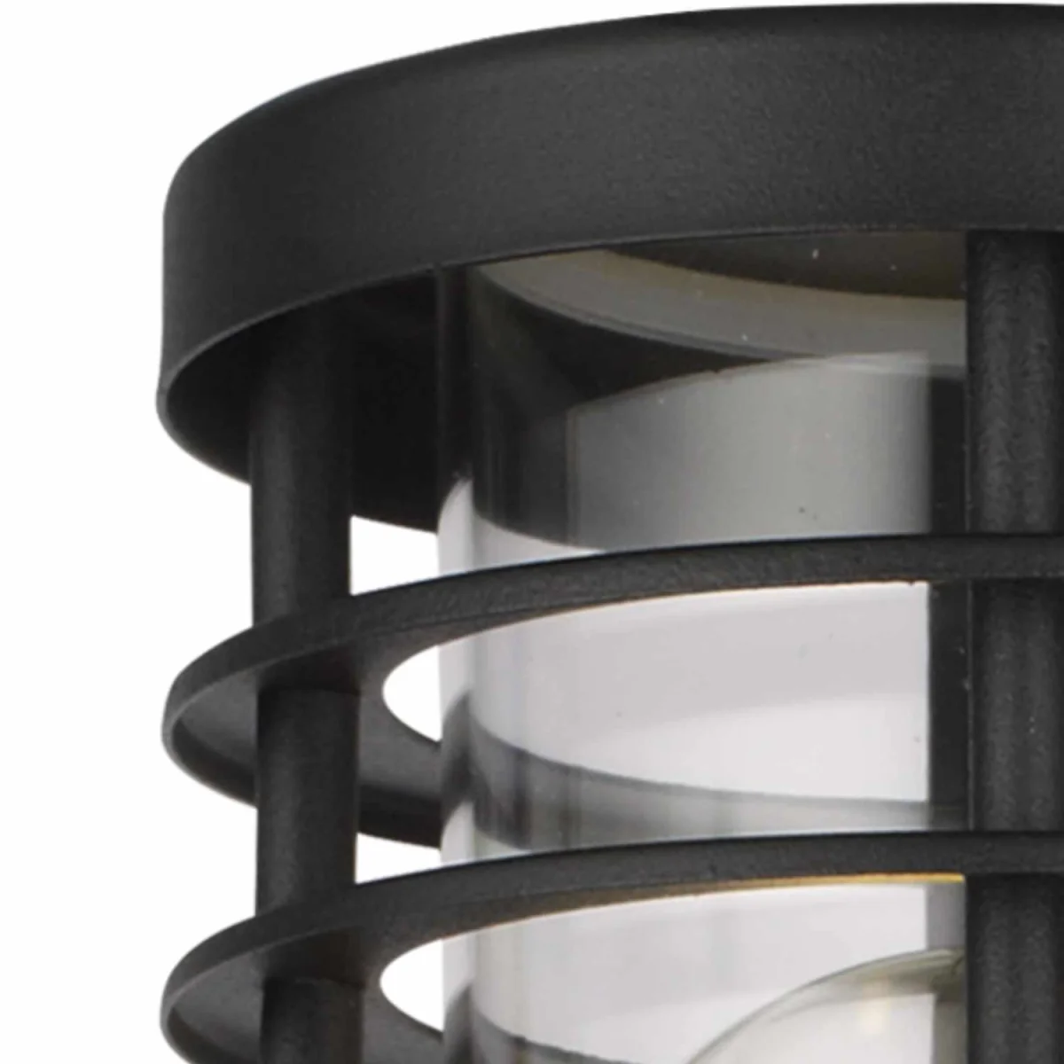 Set Of 2 Bloom Black Ip44 Outdoor Motion Sensor Wall Lights - Black & Clear – image 1