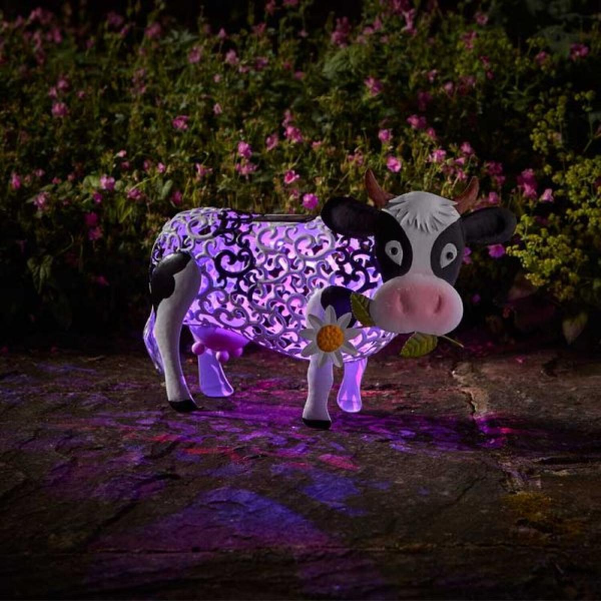 Solar Silhouette Daisy Cow  - White – image 2