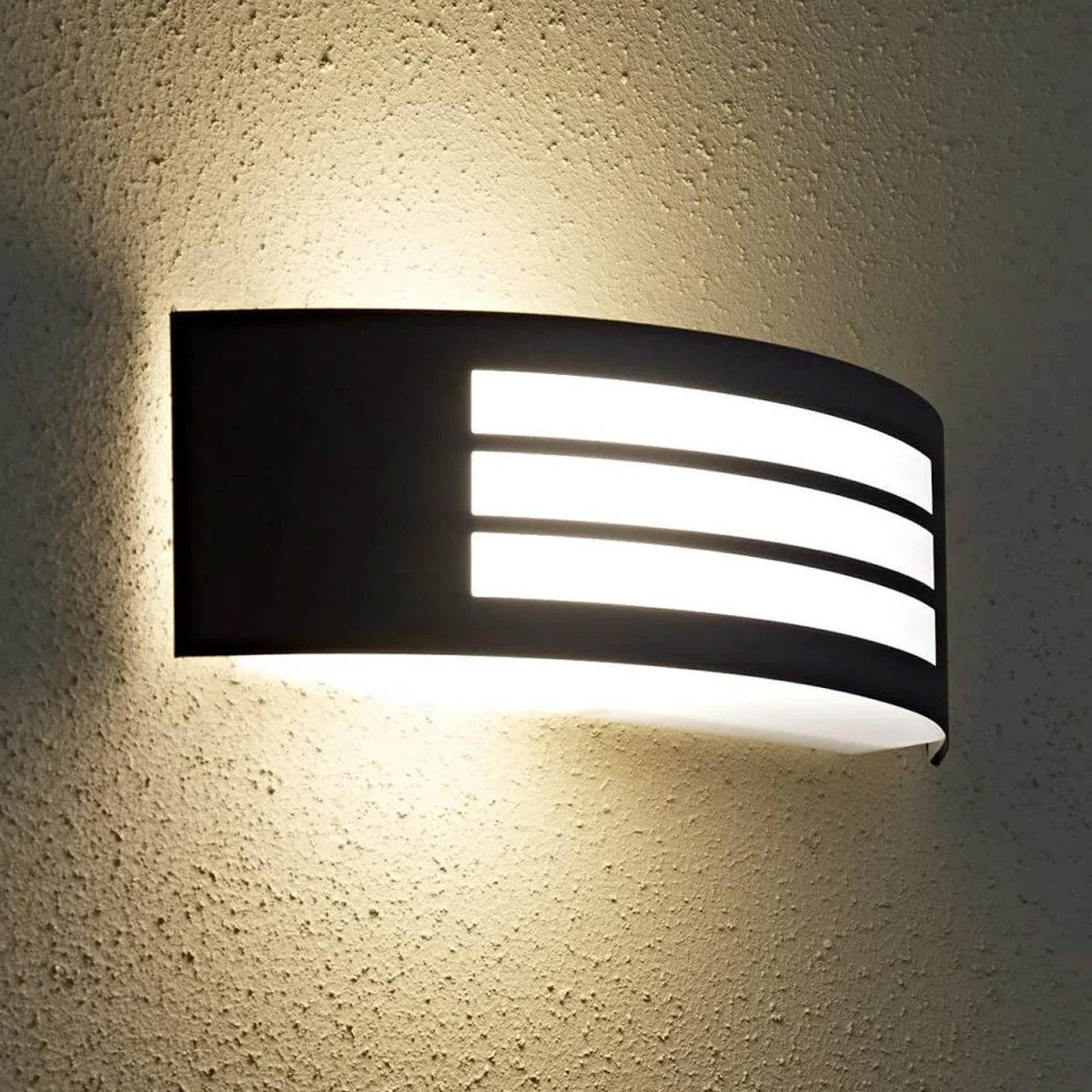 CGC Lighting CGC STRIKER Black Curved Arc Outdoor Wall Light - Black – image 4