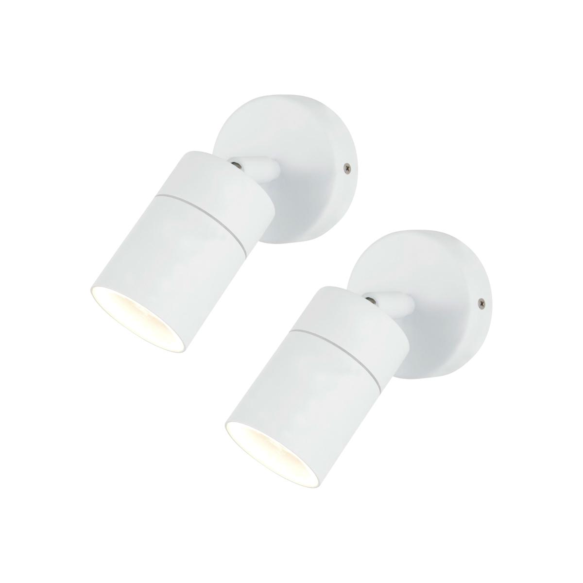 2 Pack of Kenn Adjustable Outdoor Wall Lights - White – image 1