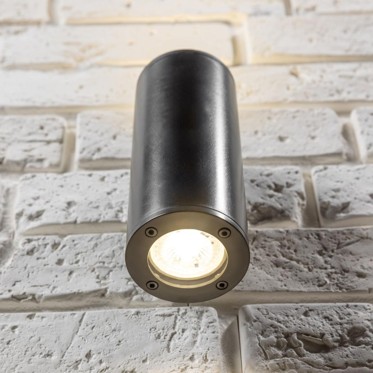 CGC SHERRI Black Cylinder Outdoor Up and Down Wall Light - black – image 7