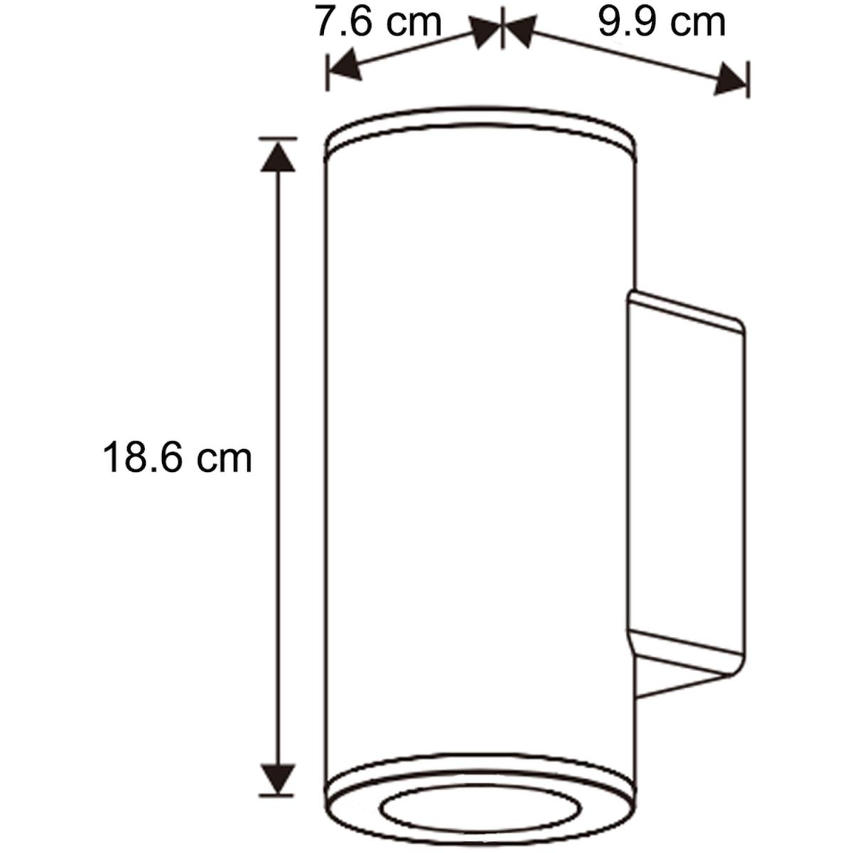 CGC SHERRI Black Cylinder Outdoor Up and Down Wall Light - black – image 8