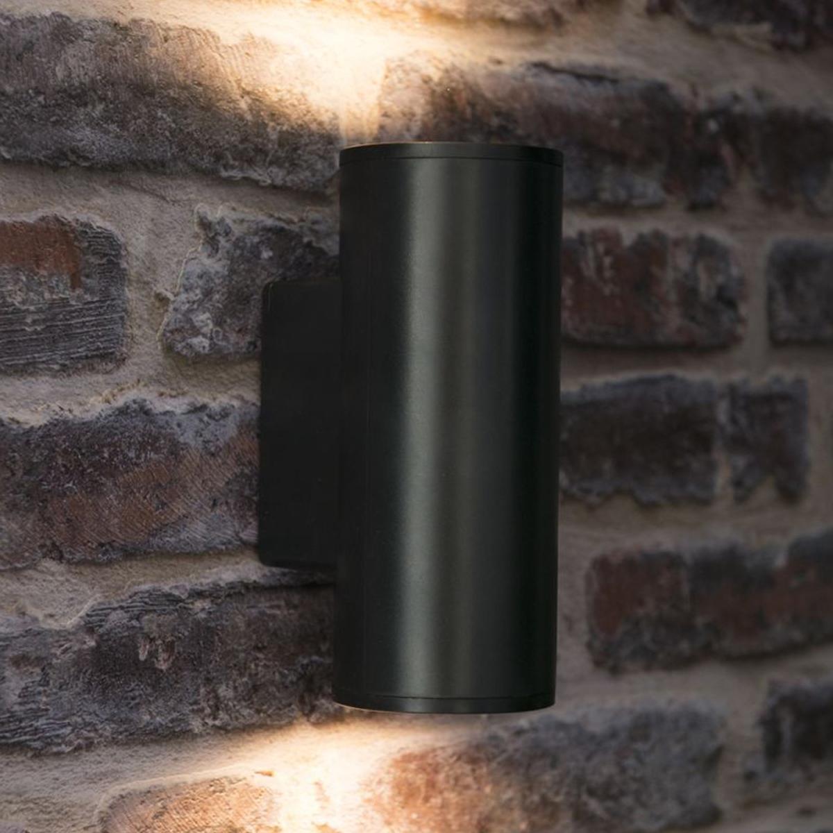 CGC SHERRI Black Cylinder Outdoor Up and Down Wall Light - black – image 1