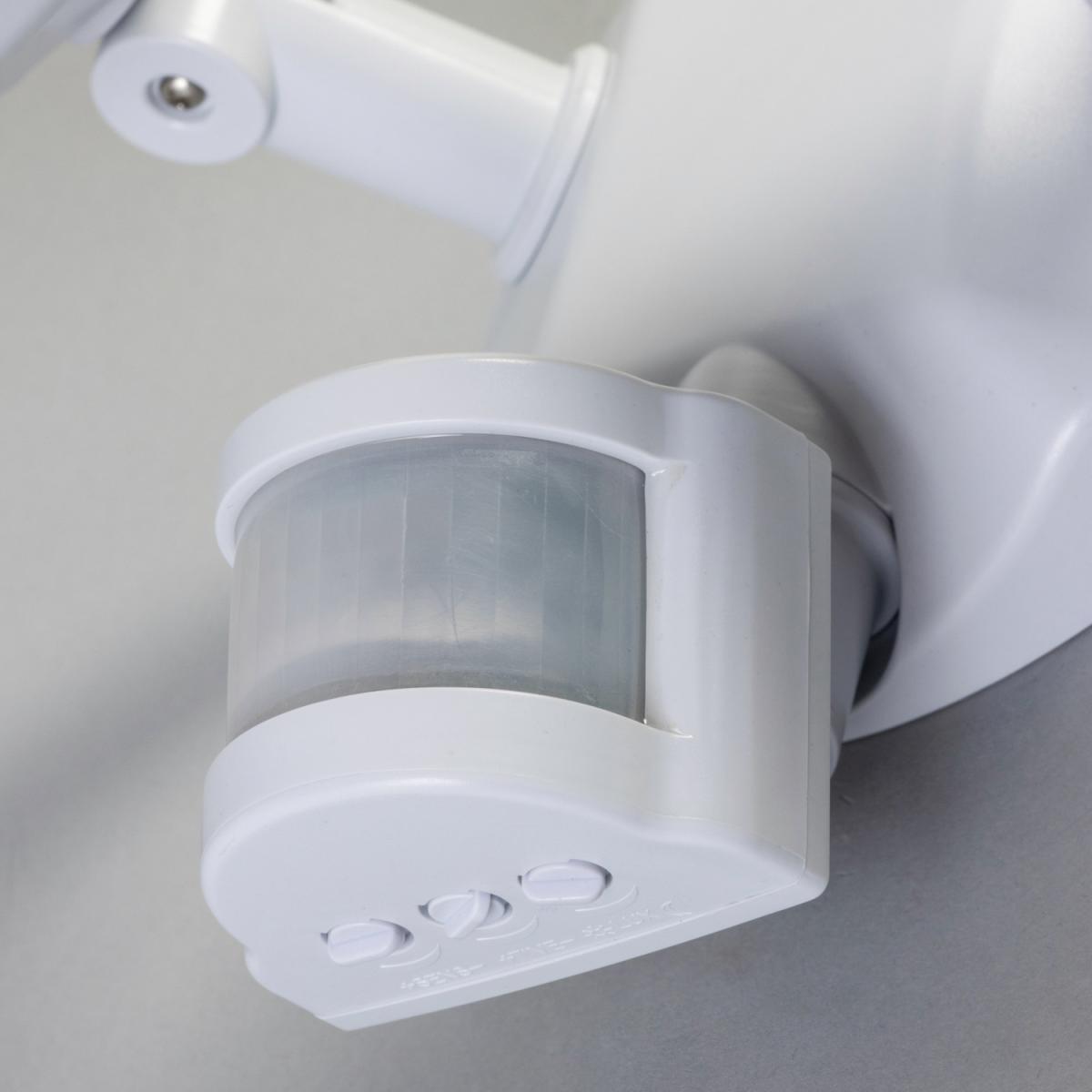 Alma Outdoor Twin Flood Light with PIR Sensor - White – image 2