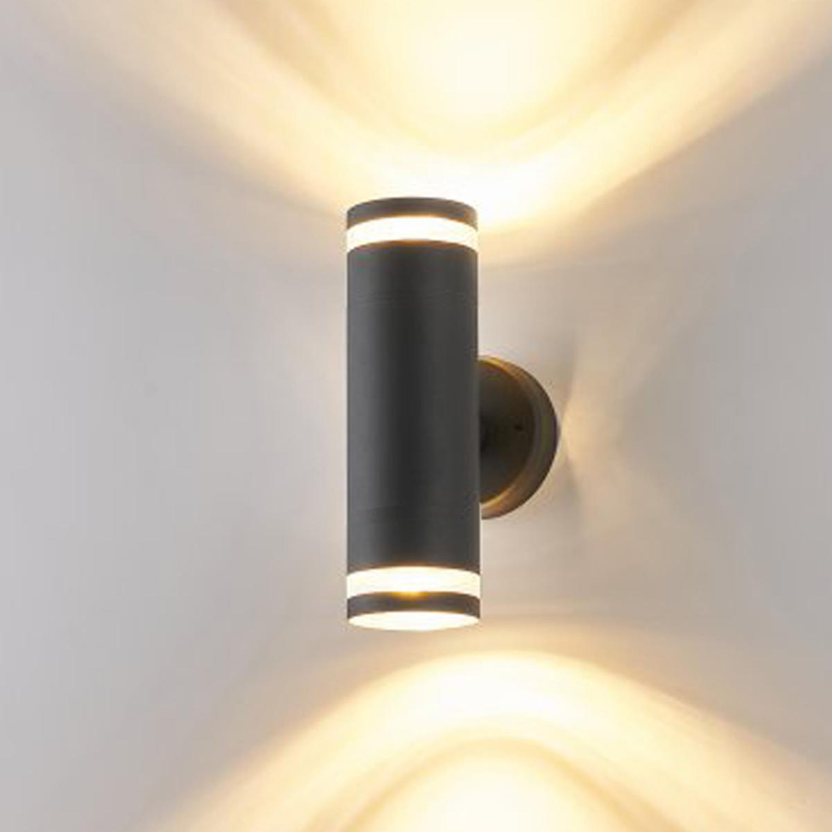 CGC JENNIFER Dark Grey Outdoor Up and Down Cylinder Wall Light - Grey – image 3