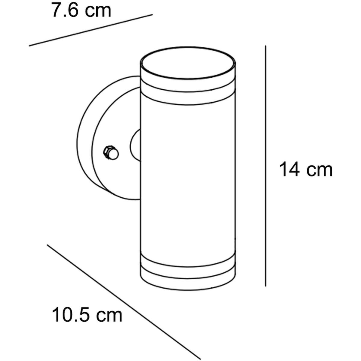 CGC JENNIFER Dark Grey Outdoor Up and Down Cylinder Wall Light - Grey – image 9