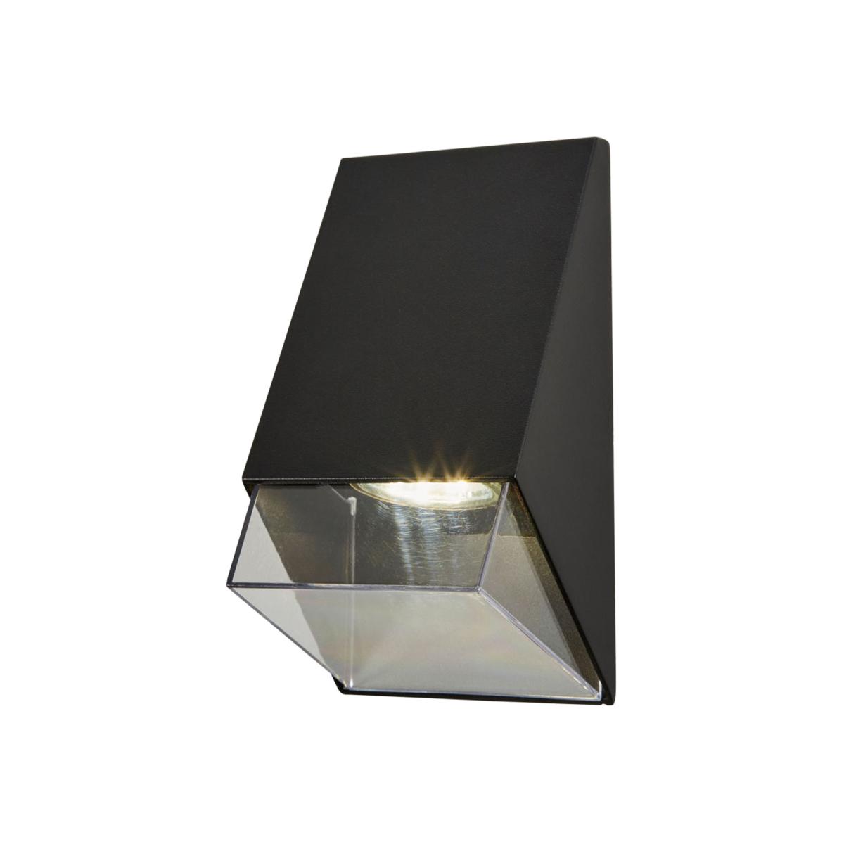 Grus Angled Outdoor Wall Light - Black