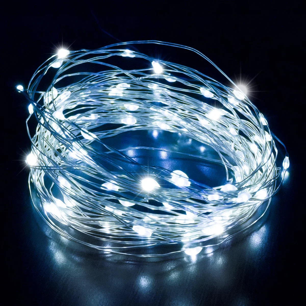 Keplin LED Battery-Powered Fairy Lights, Pack of 2 - 2 x 50 LED, 5m Copper Wire - Cool White – image 2