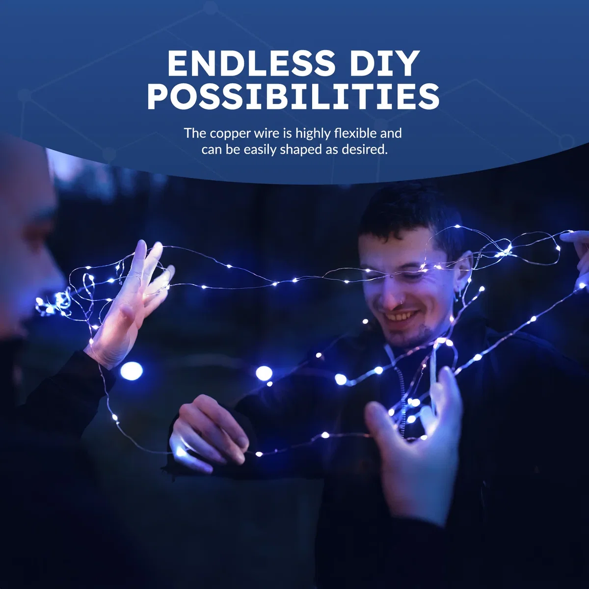 Keplin LED Battery-Powered Fairy Lights, Pack of 2 - 2 x 50 LED, 5m Copper Wire - Cool White – image 14
