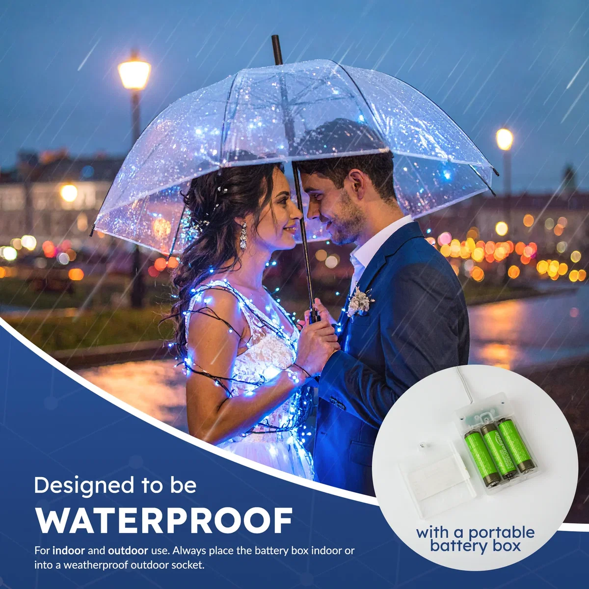 Keplin LED Battery-Powered Fairy Lights, Pack of 2 - 2 x 50 LED, 5m Copper Wire - Cool White – image 16