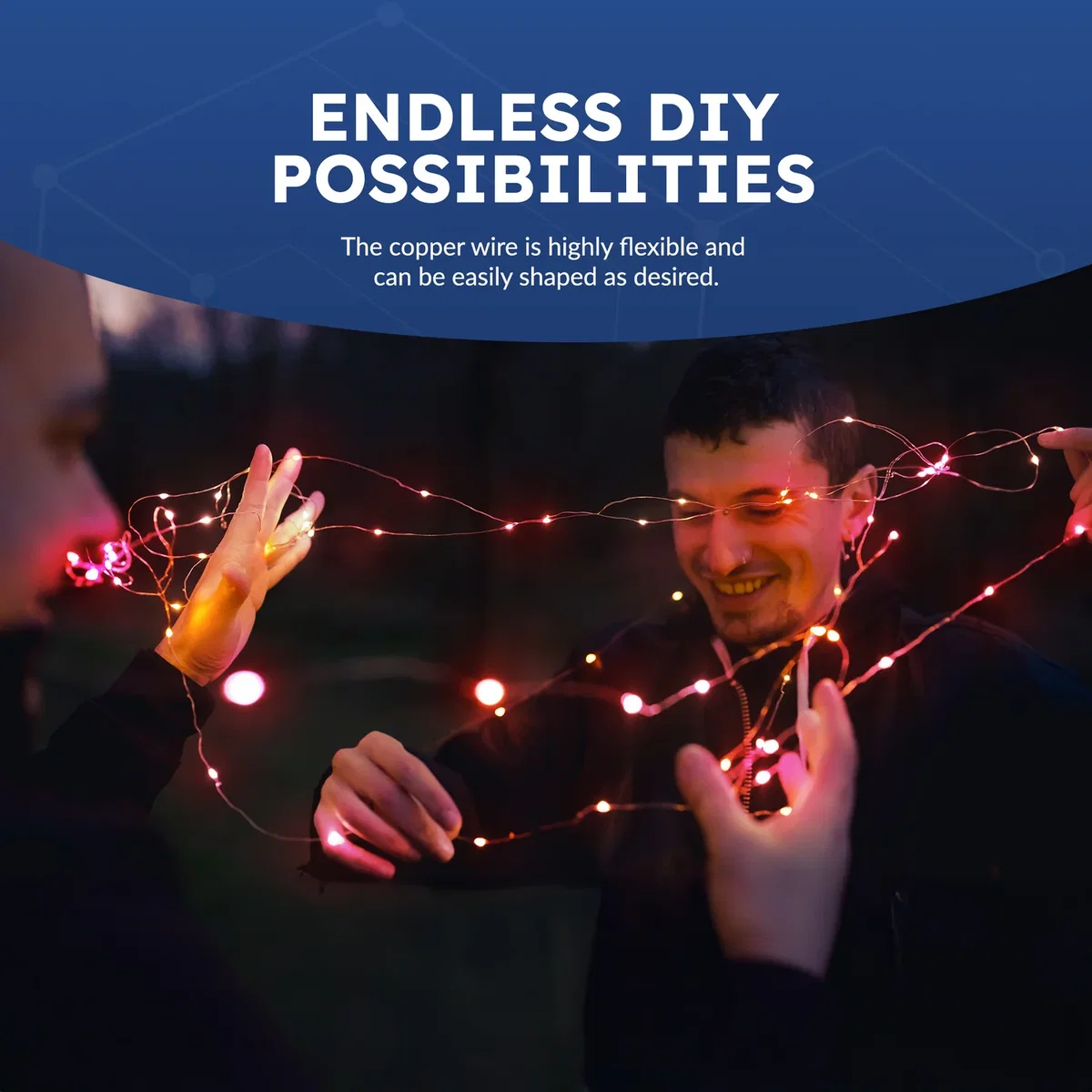 Keplin LED Battery-Powered Fairy Lights, Pack of 2 - 2 x 50 LED, 5m Copper Wire - Cool White – image 8