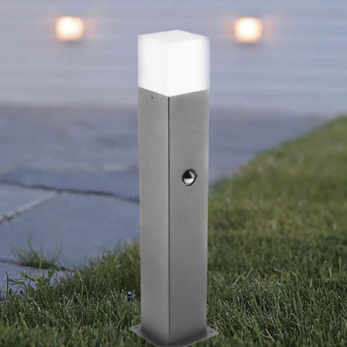 CGC AMARA Dark Grey Anthracite Outdoor Post Light With PIR Motion Sensor - dark grey – image 1
