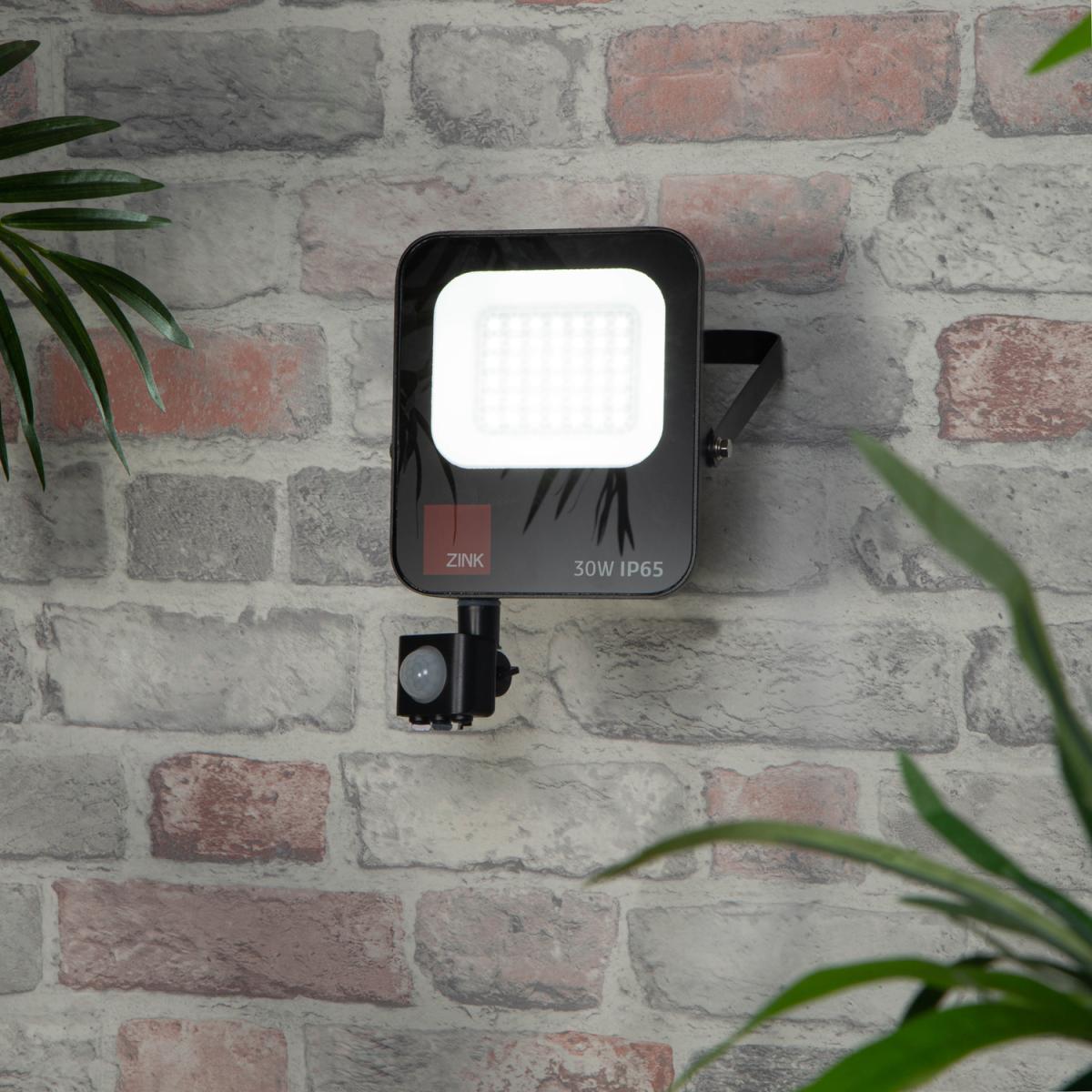 Faulkner Outdoor LED Flood Light with PIR Sensor - Black / 23.5cm / 21cm – image 2