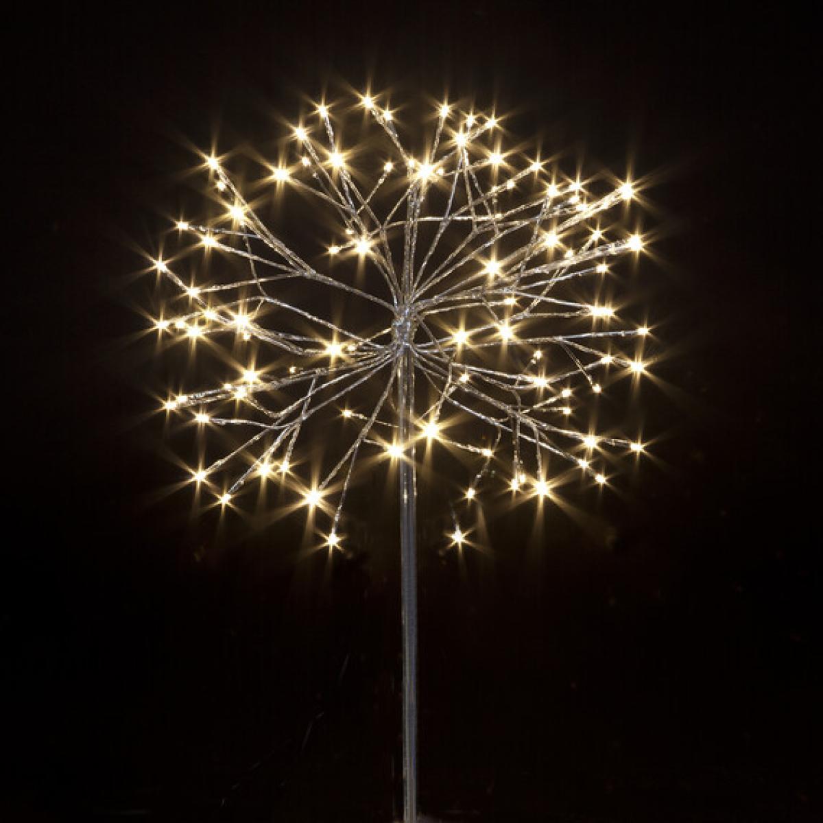 70Cm Blast Ball Garden Stake - Silver