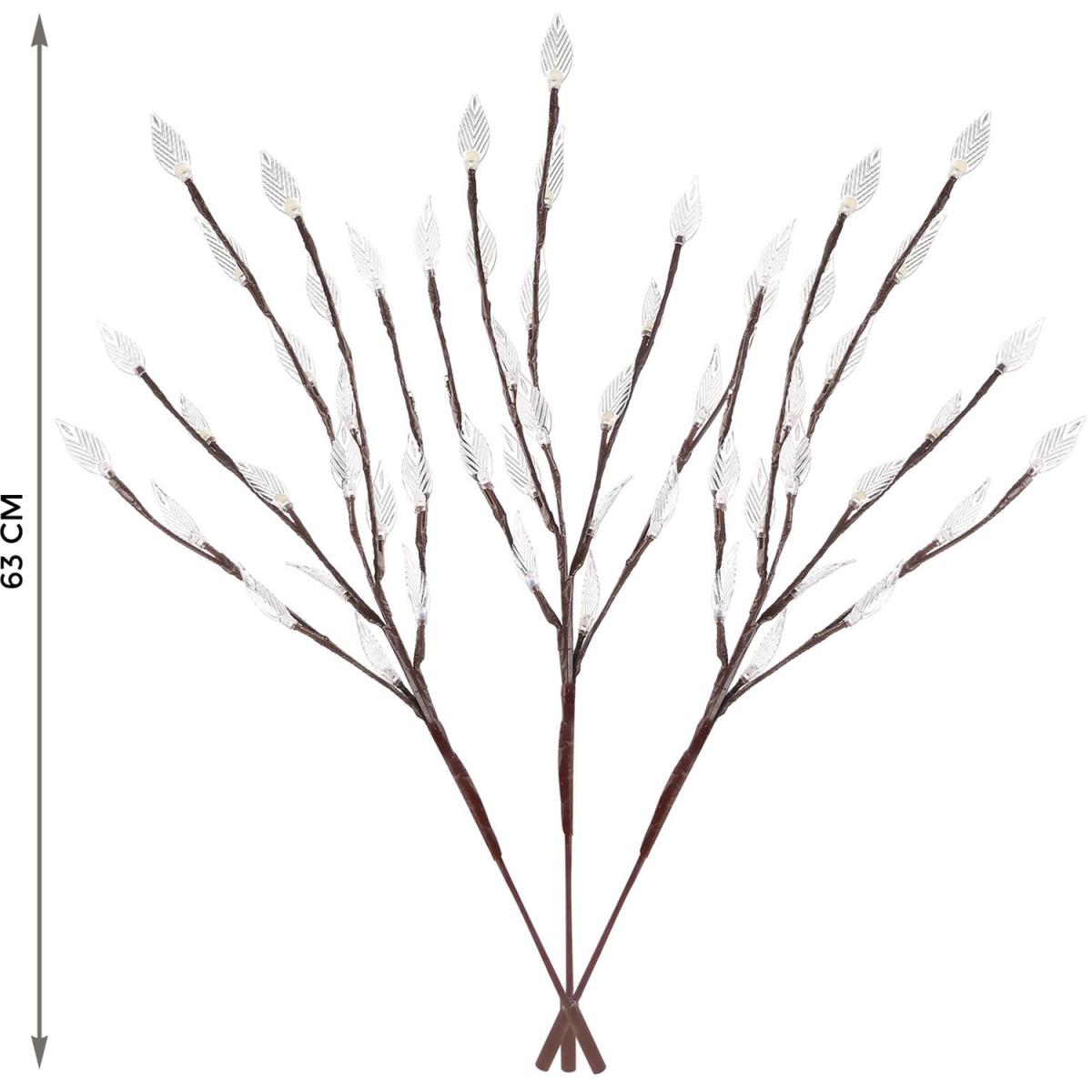 3PCS White Solar Powered Tree Leaf Branches  - White – image 4