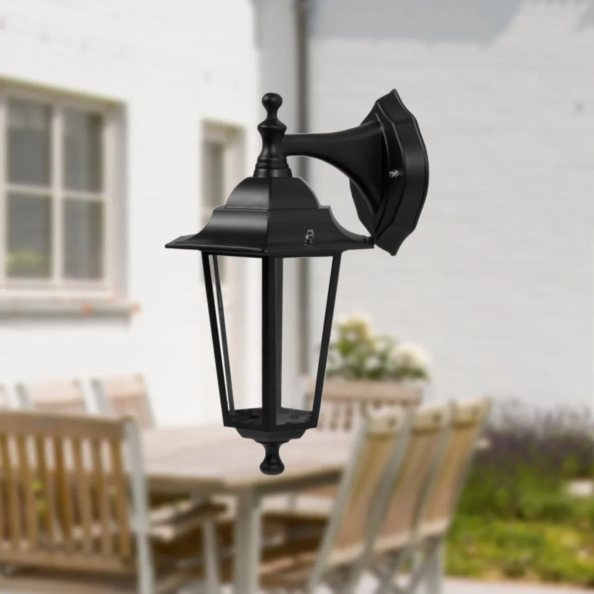 Cumbria Outdoor Wall Light - Black And Clear Glass – image 2