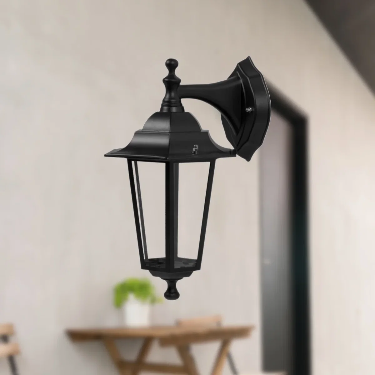 Cumbria Outdoor Wall Light - Black And Clear Glass – image 3