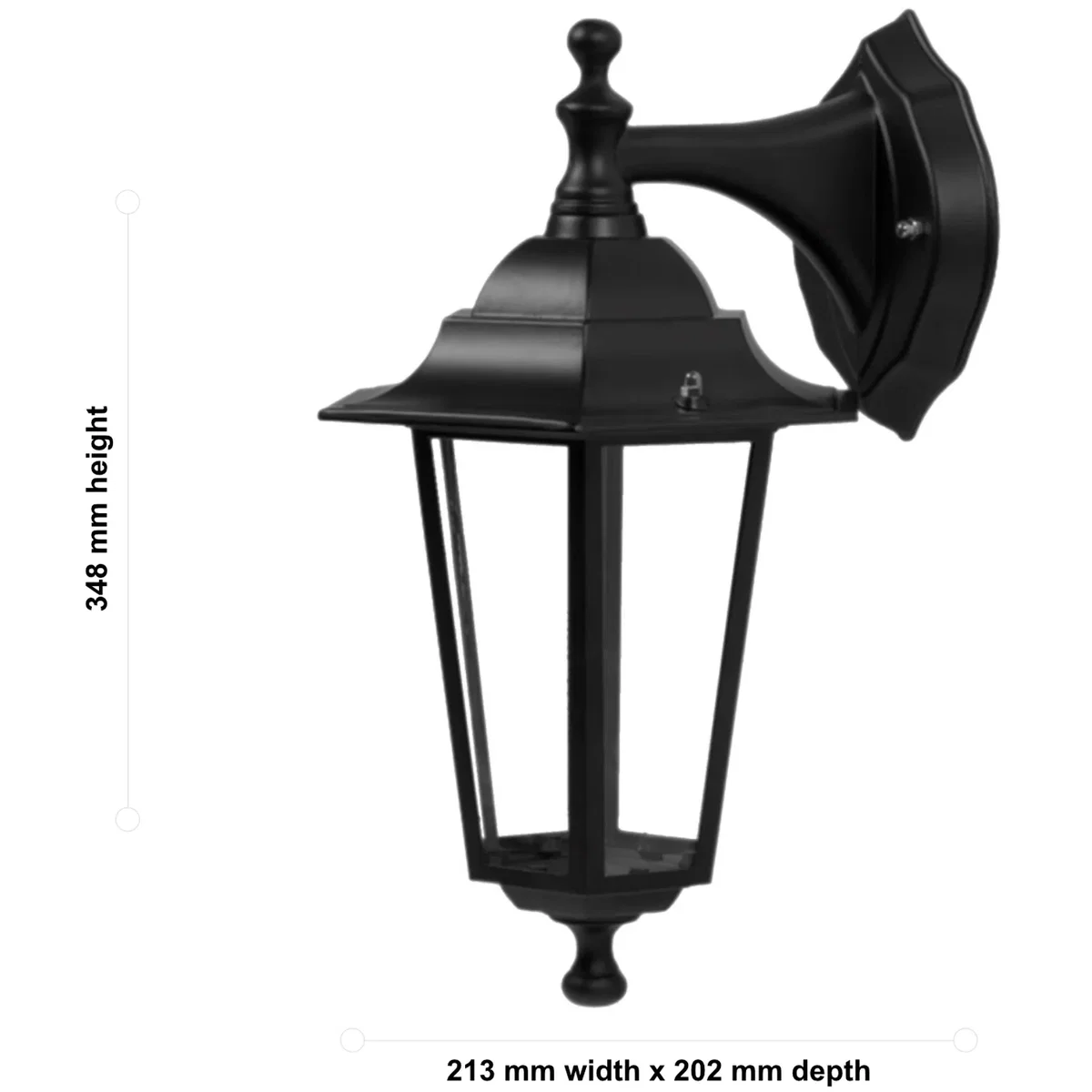 Cumbria Outdoor Wall Light - Black And Clear Glass – image 4