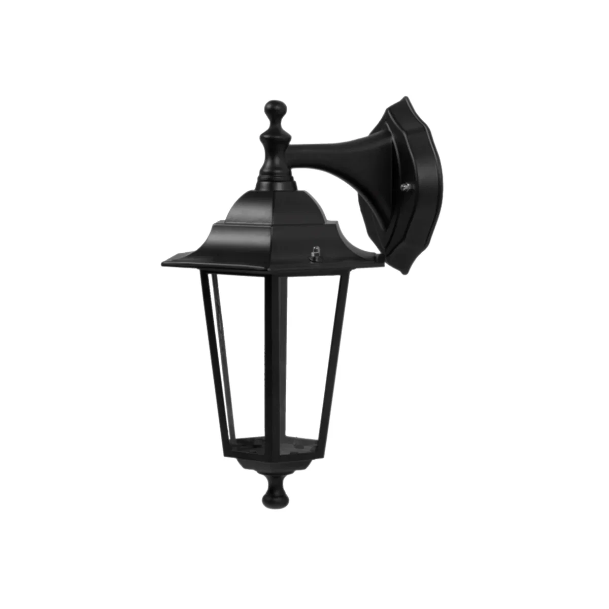Cumbria Outdoor Wall Light - Black And Clear Glass – image 1
