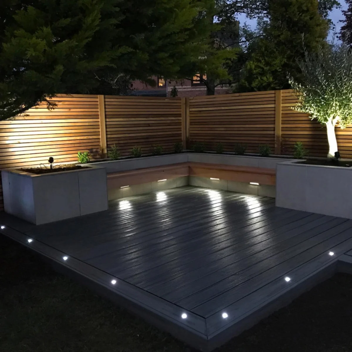 Set Of 20 30mm Ip67 Colour Changing Led Decking Kit With Photocell - Chrome & Clear – image 6