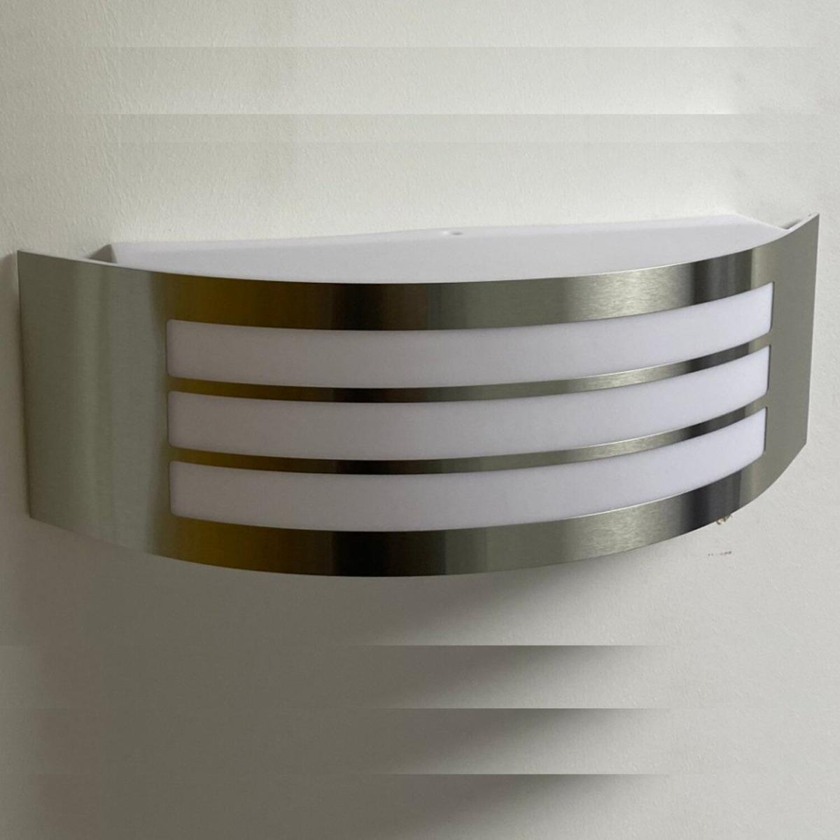 CGC STRIKER Stainless Steel Curved Arc Outdoor Wall Light - Silver – image 2