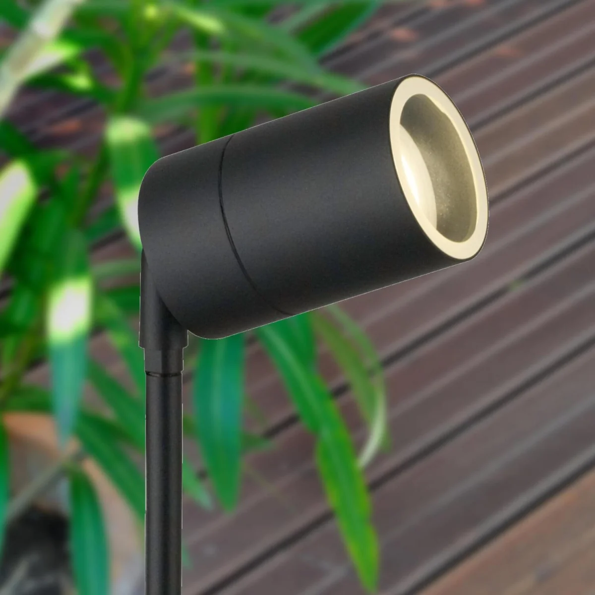 Set Of 2 Blaze Outdoor Spike Lights - Black And Clear Glass – image 4