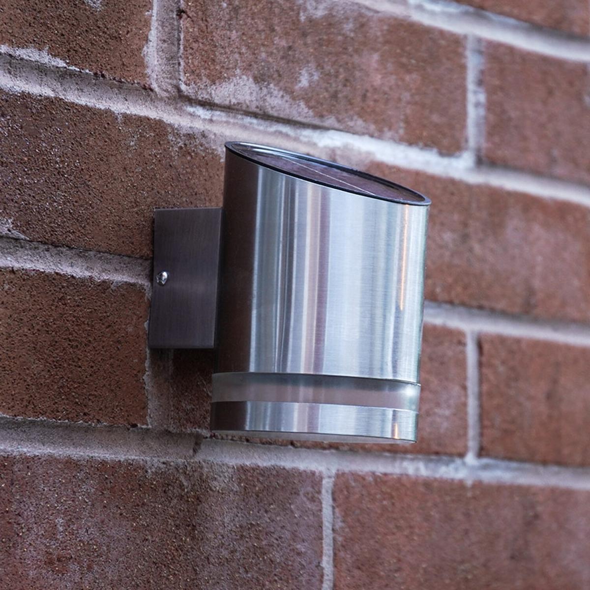 Solar Power Outdoor Stainless Steel Security LED Welcome Wall Light - Stainless Steel – image 3