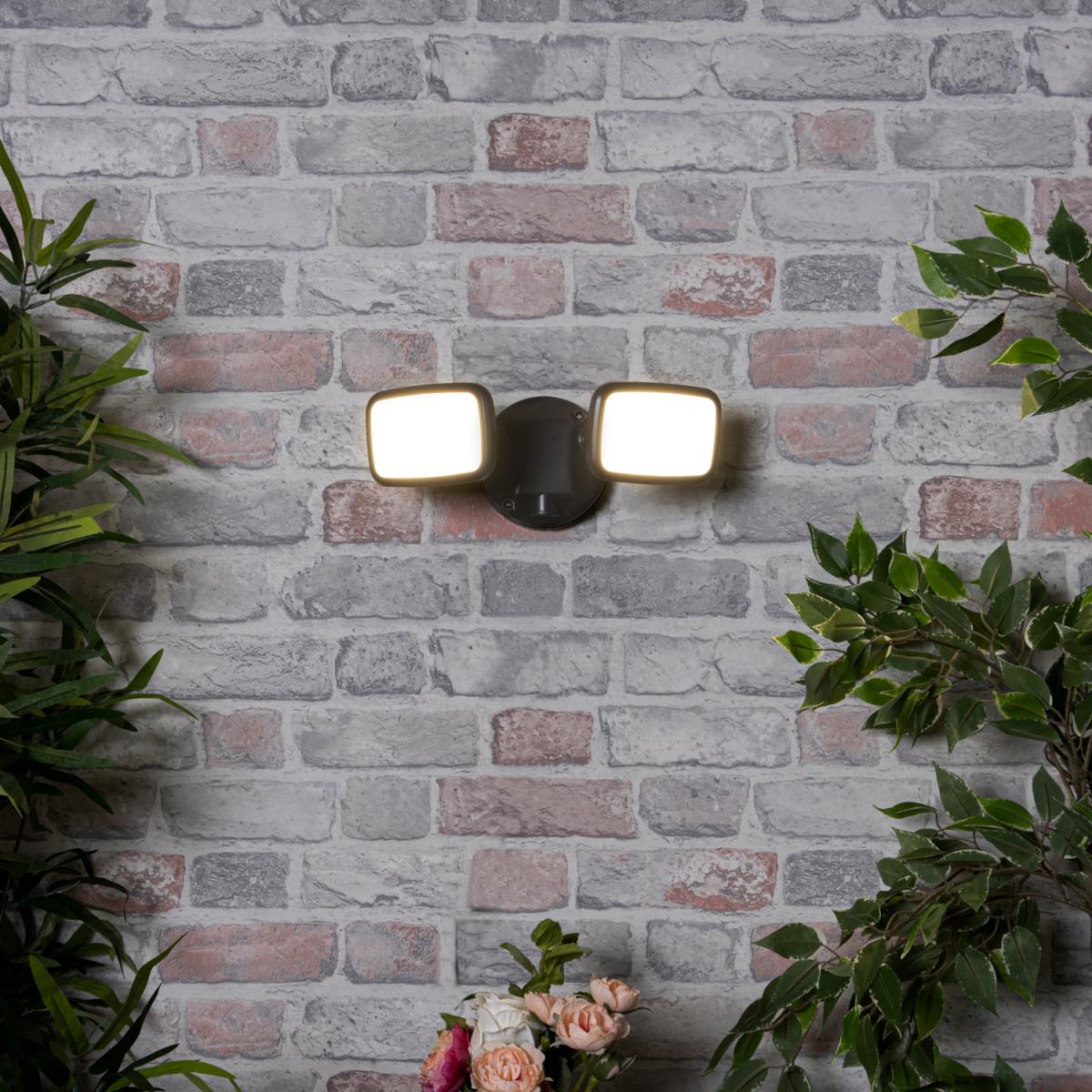 Alma Outdoor Twin Flood Light - Dark Grey – image 6