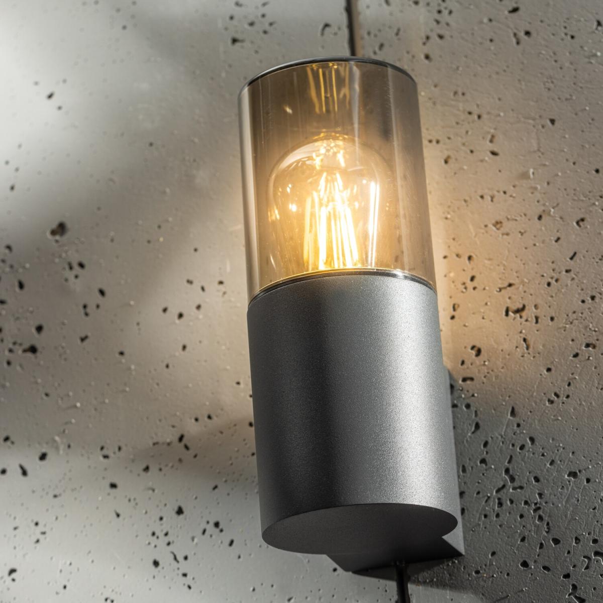 CGC BLUEBELL Dark Grey Cylinder Wall Light with Smoke Diffuser - Grey – image 2
