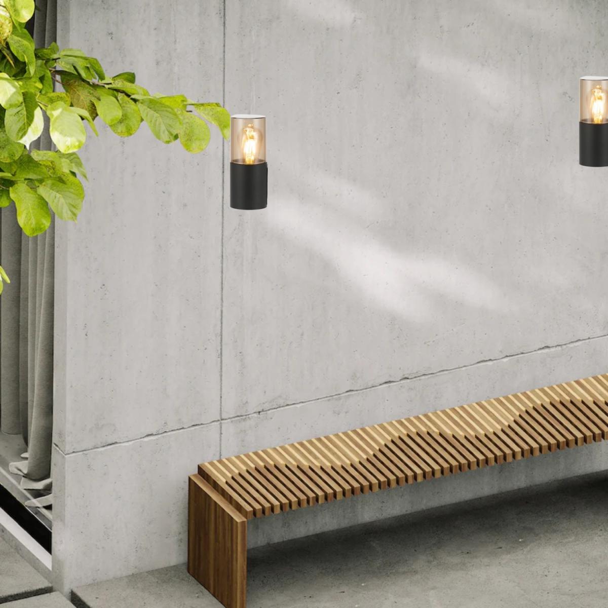 CGC BLUEBELL Dark Grey Cylinder Wall Light with Smoke Diffuser - Grey – image 3