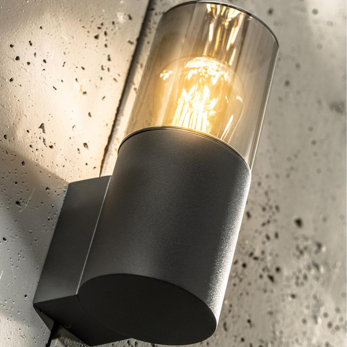 CGC BLUEBELL Dark Grey Cylinder Wall Light with Smoke Diffuser - Grey – image 4