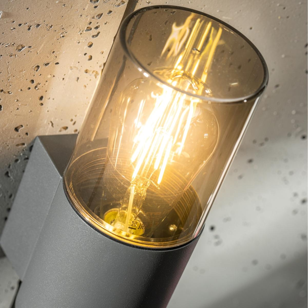 CGC BLUEBELL Dark Grey Cylinder Wall Light with Smoke Diffuser - Grey – image 5