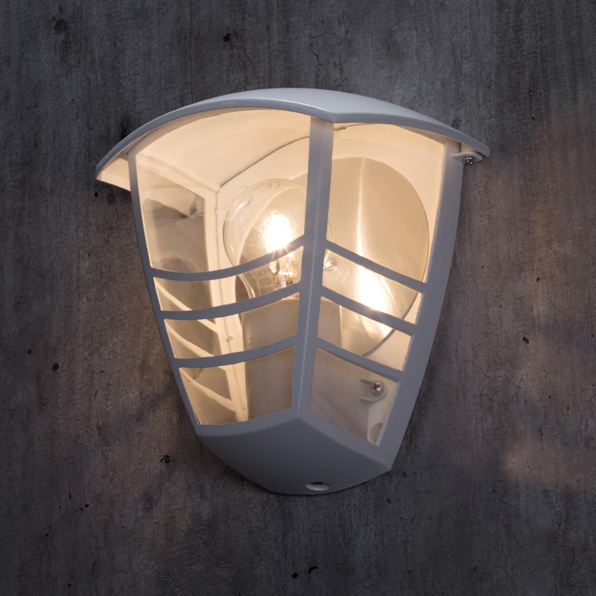 Francis Outdoor Die Cast Half Wall Lantern - White – image 4