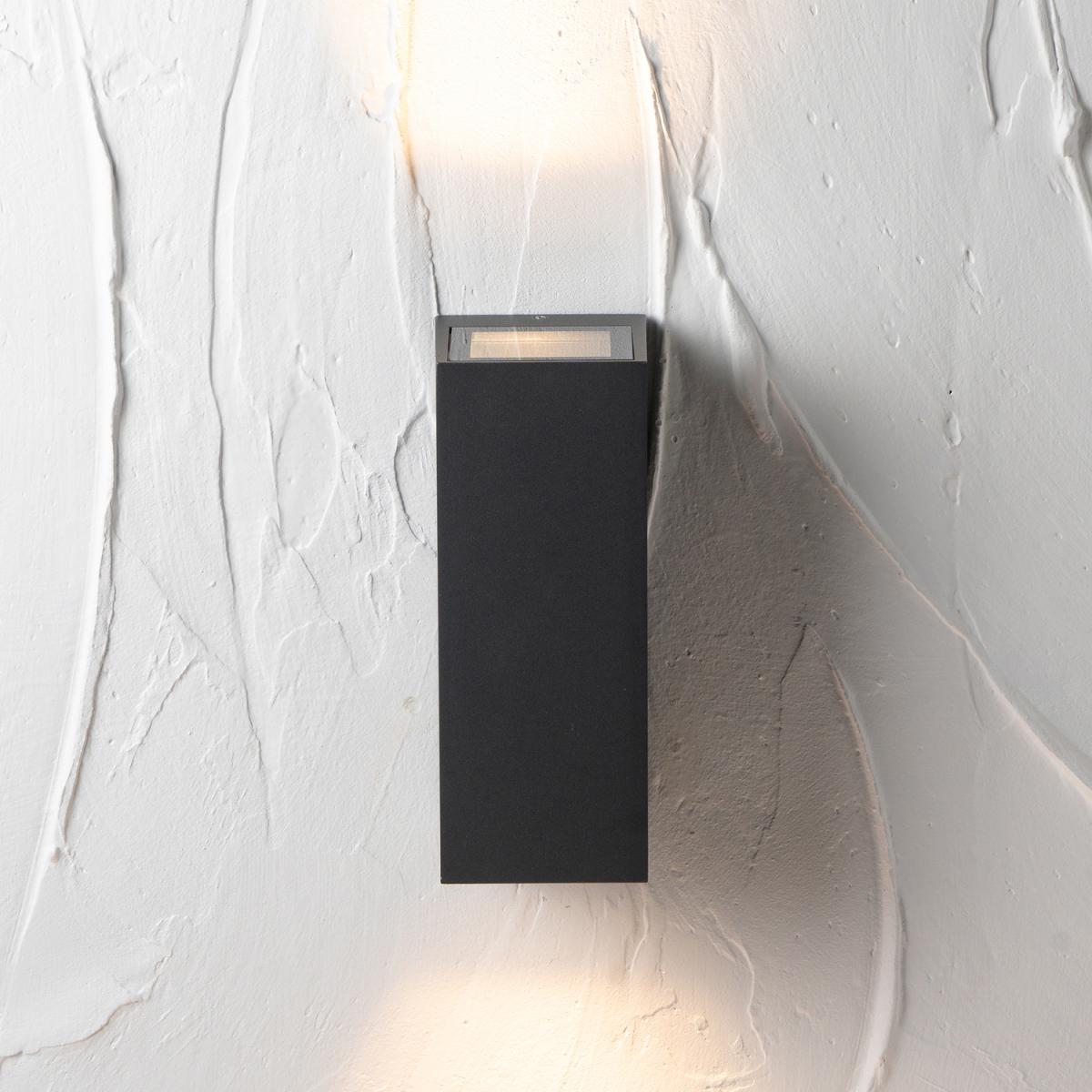 Acer Dark Grey Metal Square Outdoor Dual Wall Light - Dark Grey – image 2