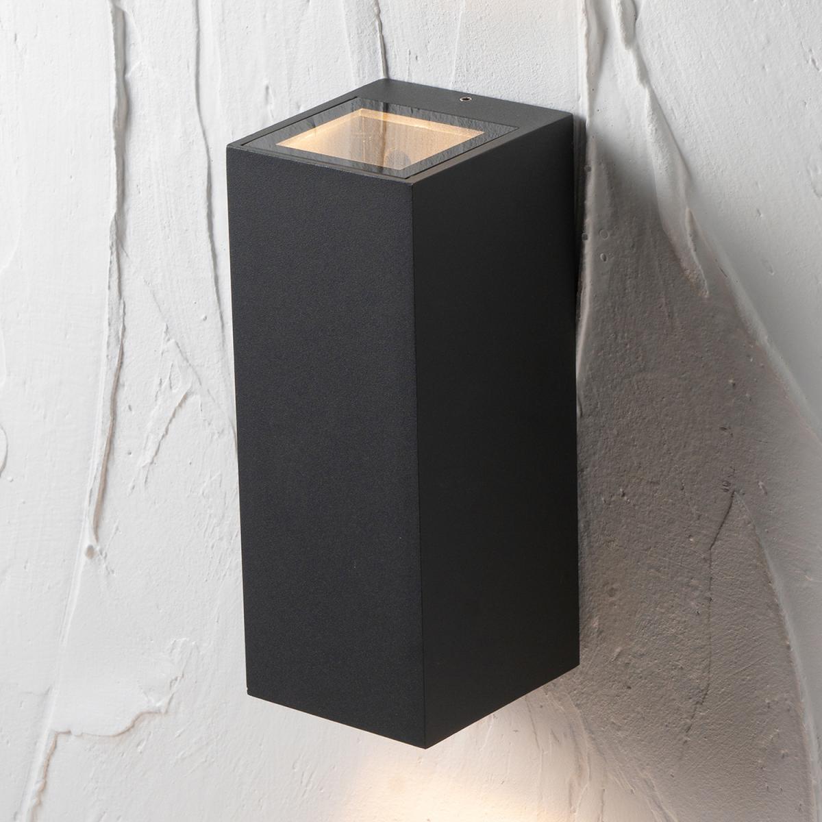 Acer Dark Grey Metal Square Outdoor Dual Wall Light - Dark Grey – image 3