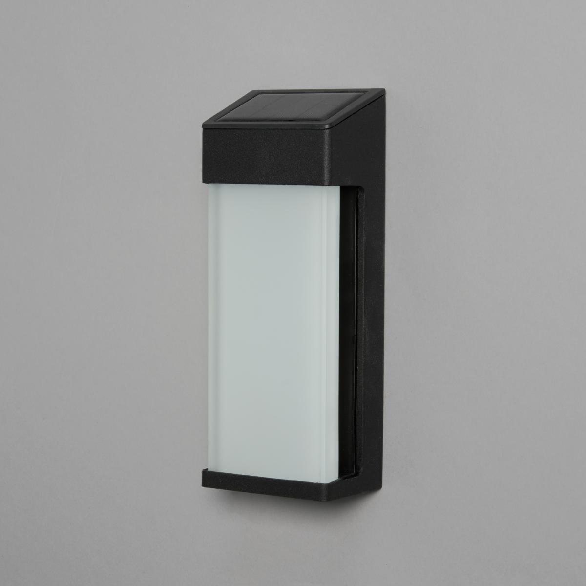 Strath Outdoor Solar Power LED Wall Light - Black – image 3
