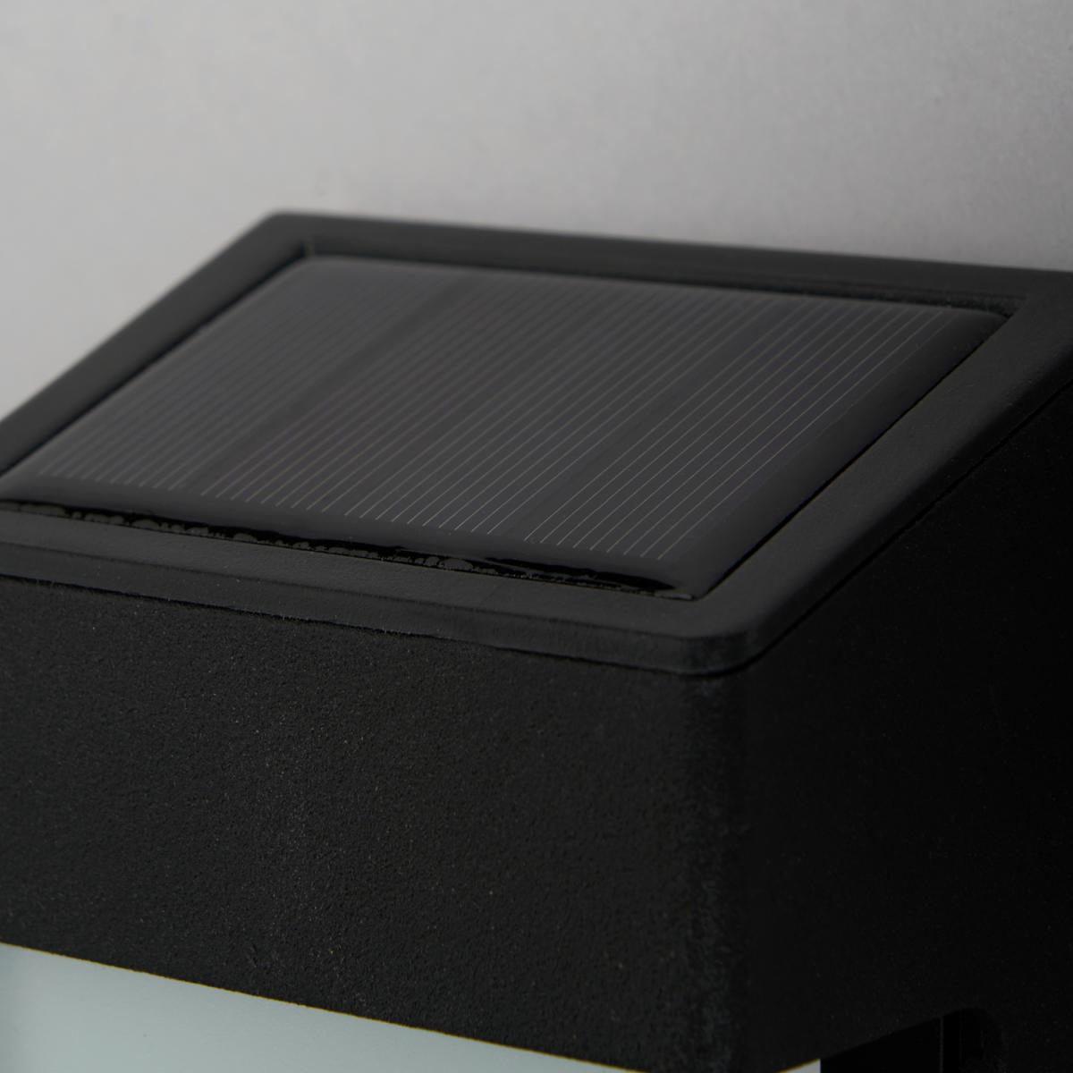 Strath Outdoor Solar Power LED Wall Light - Black – image 4