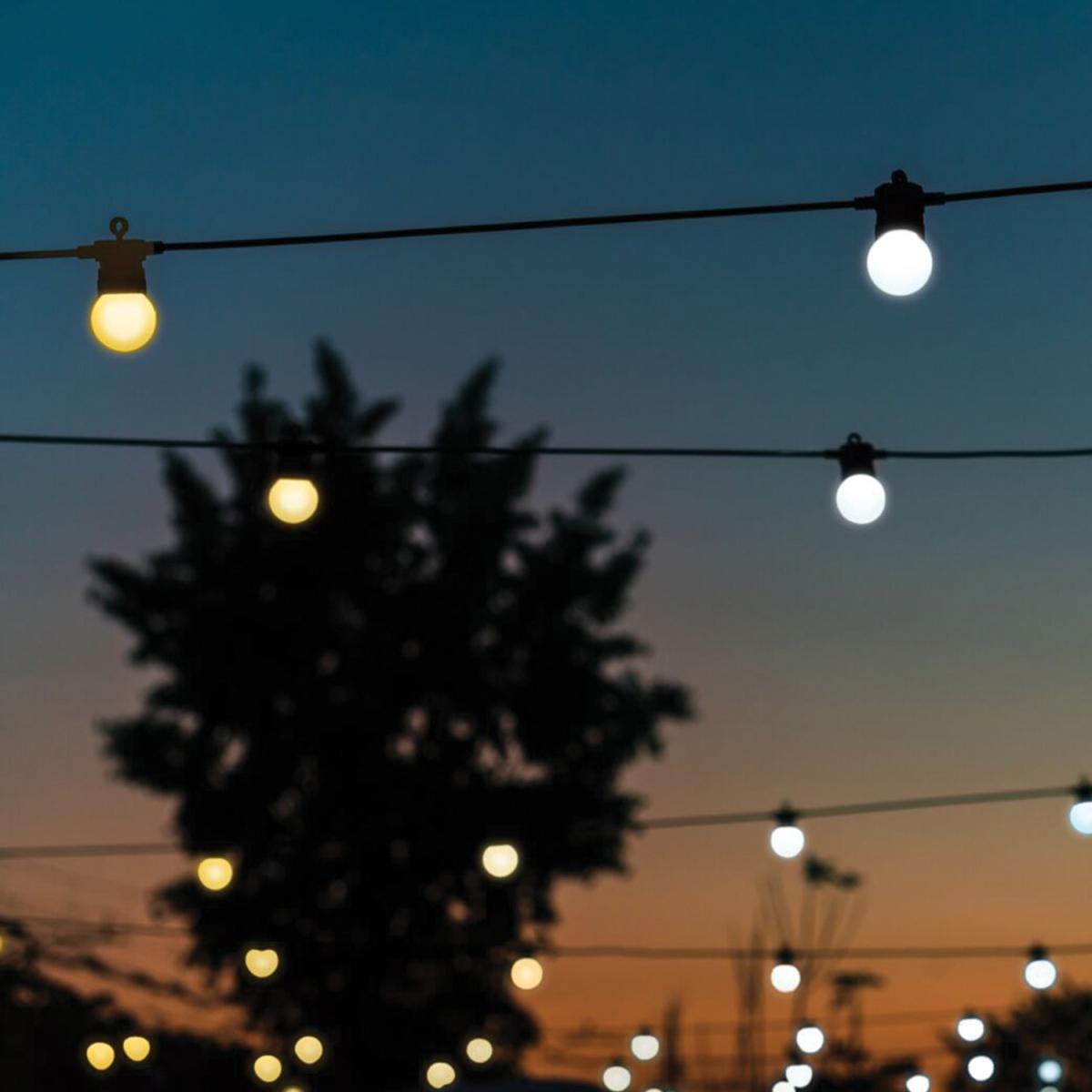 20M 40 GOLD AND SILVER APP CONTROLLED FESTOON LIGHTS - Black – image 4