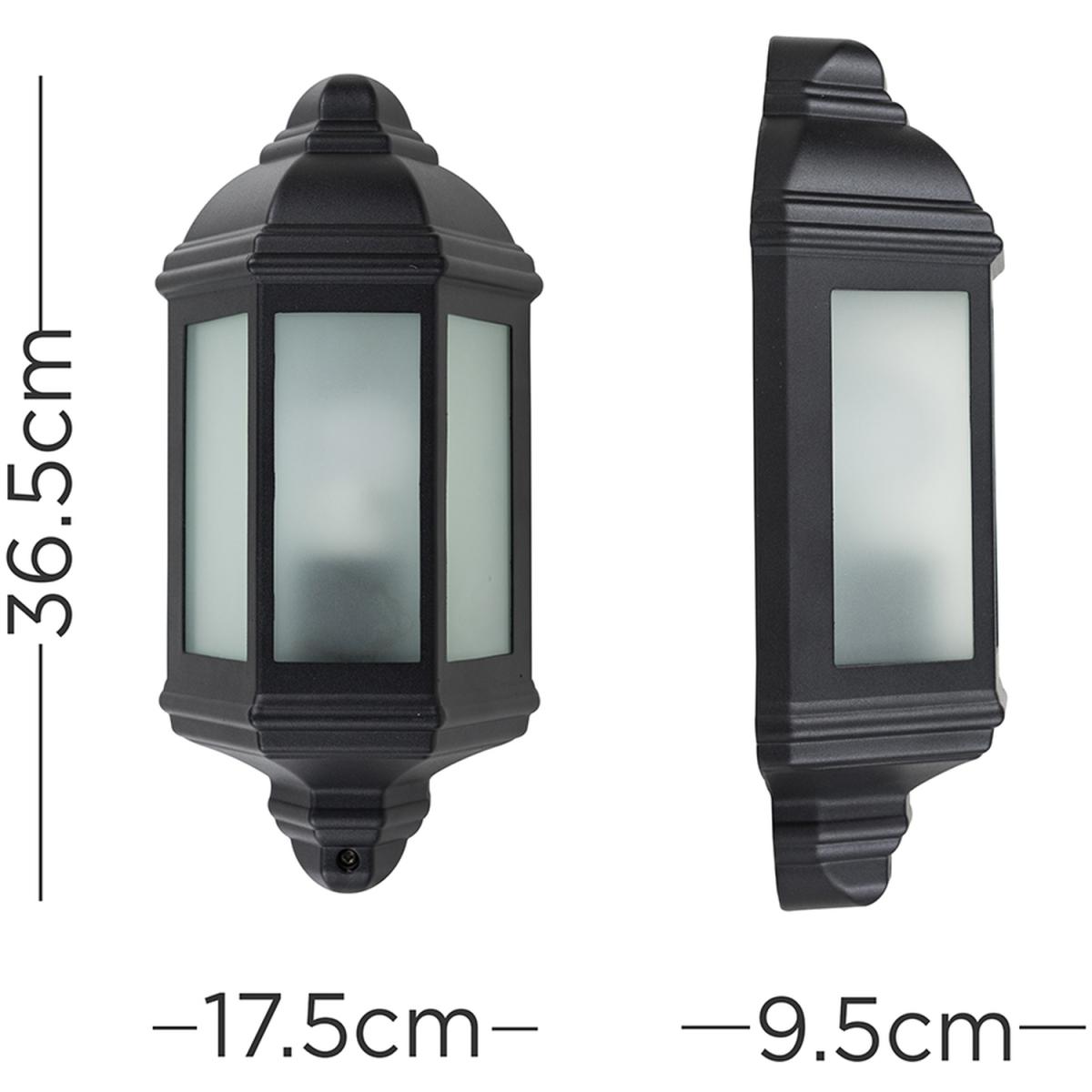 Black Garden Outdoor IP44 Rated Wall Light - Black – image 4