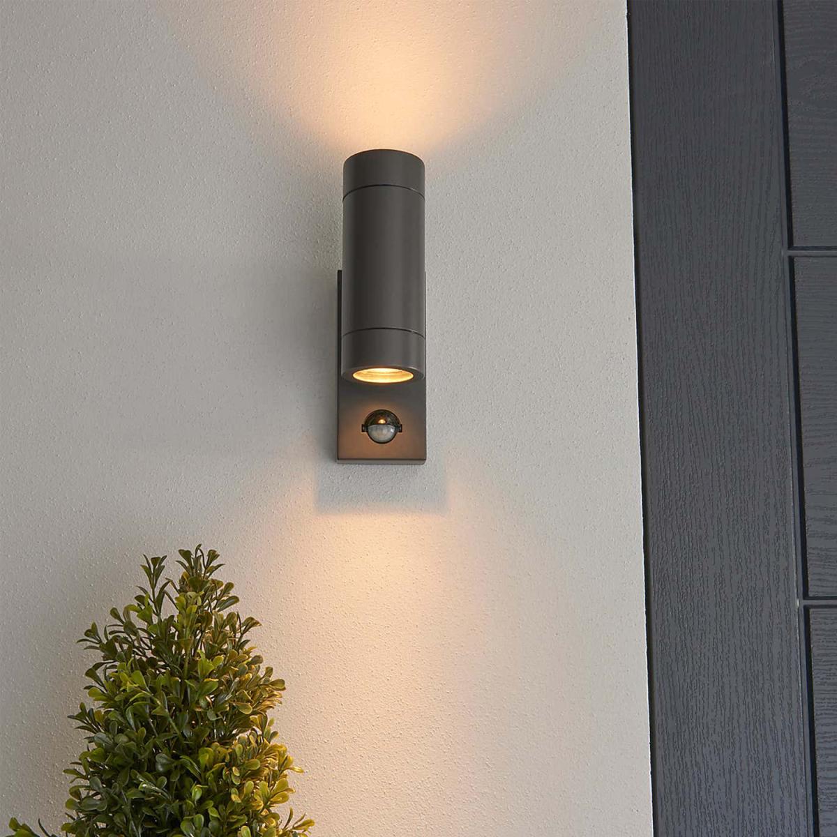CGC VALENTINE Black Outdoor Double Wall Light With Motion Sensor - black – image 3