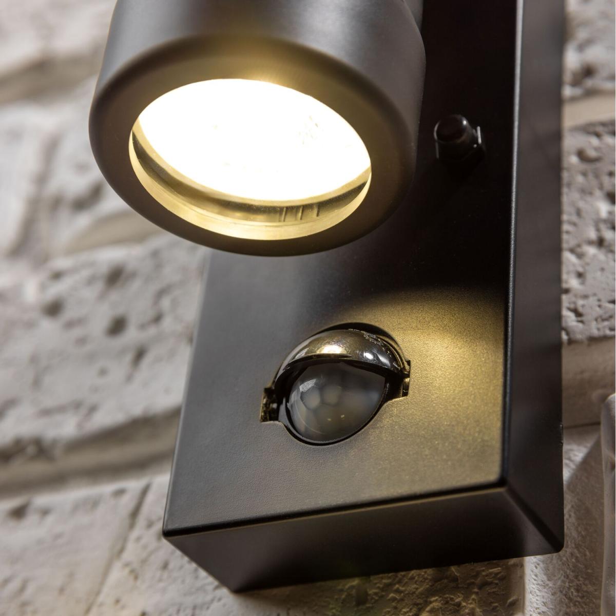 CGC VALENTINE Black Outdoor Double Wall Light With Motion Sensor - black – image 8