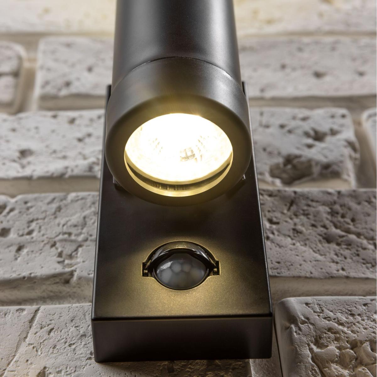 CGC VALENTINE Black Outdoor Double Wall Light With Motion Sensor - black – image 9