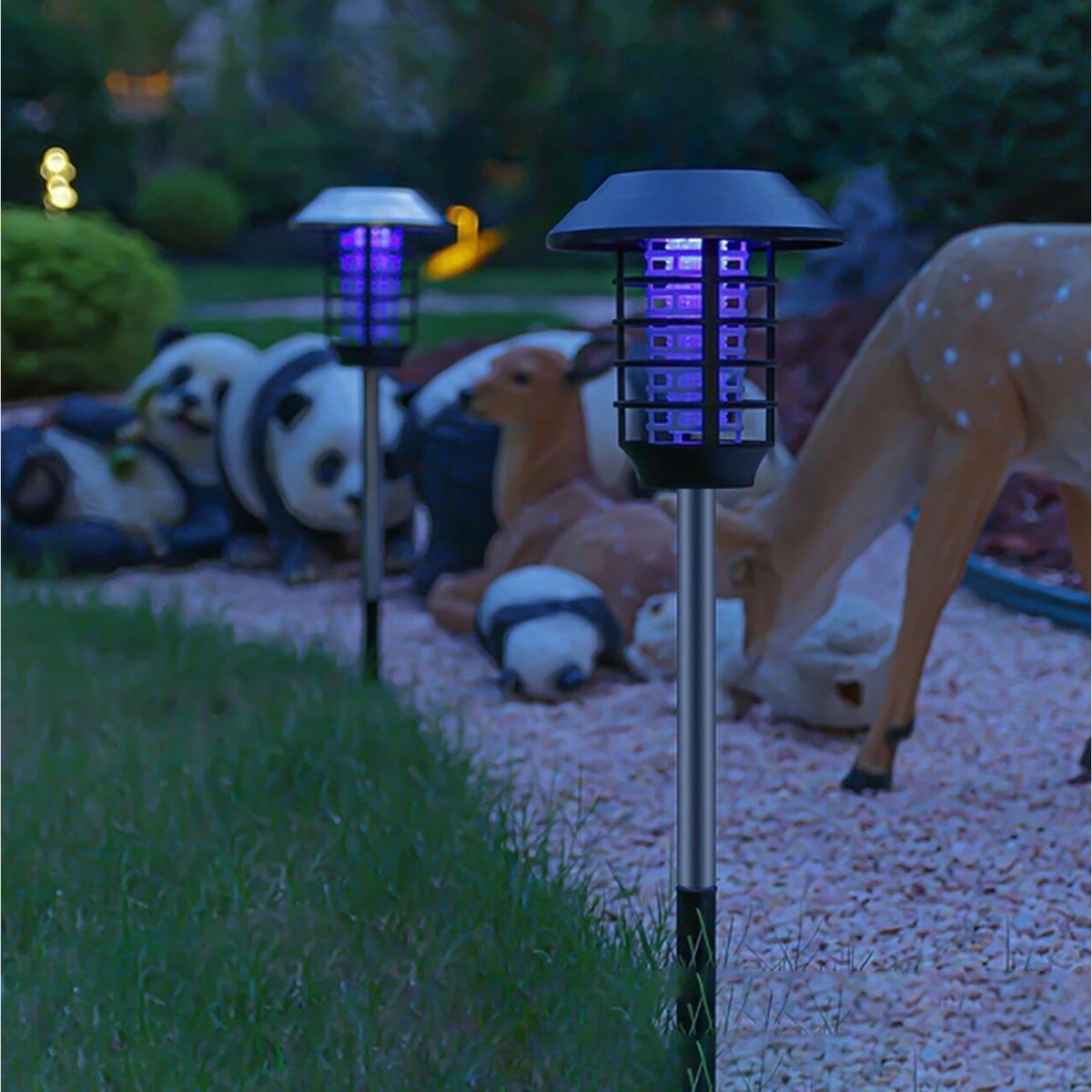 Solar Stake Garden Bug Zapper - Black