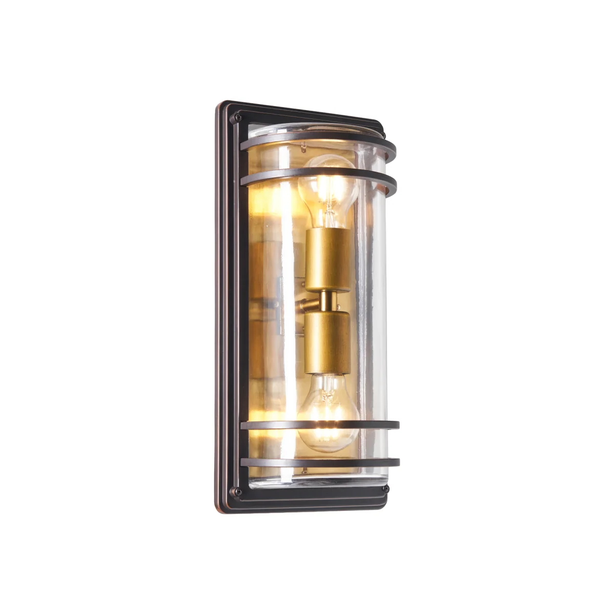 Rico Large Outdoor Wall Light with Brass Accents - Antique Bronze – image 1