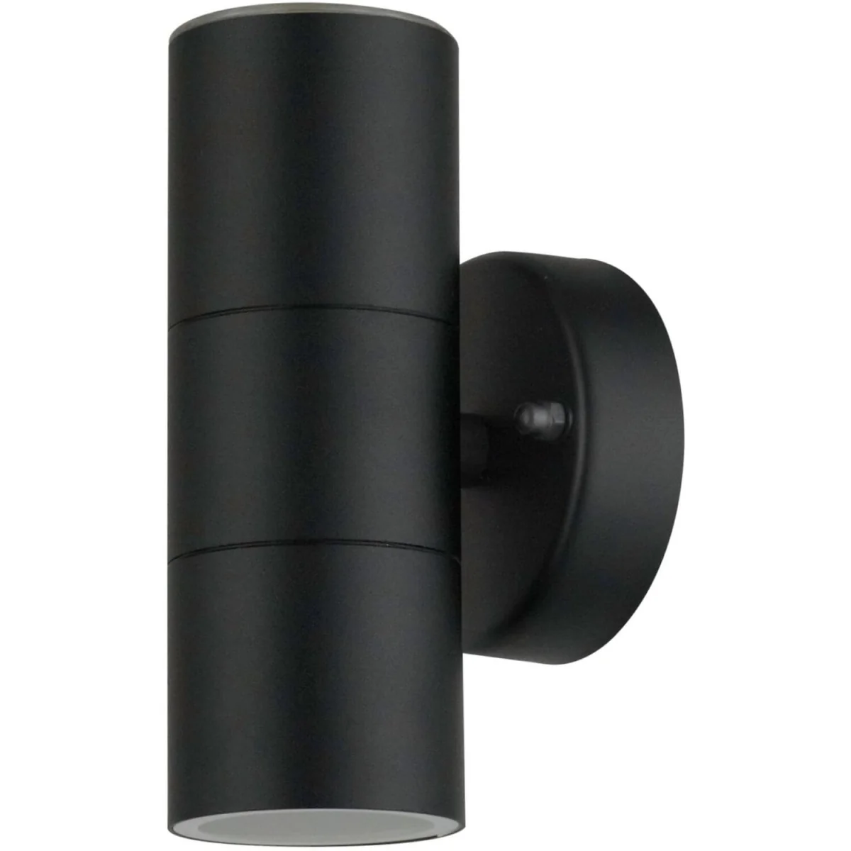 Set Of 2 Blaze - Black Outdoor Up Down Wall Lights - Black & Clear – image 3