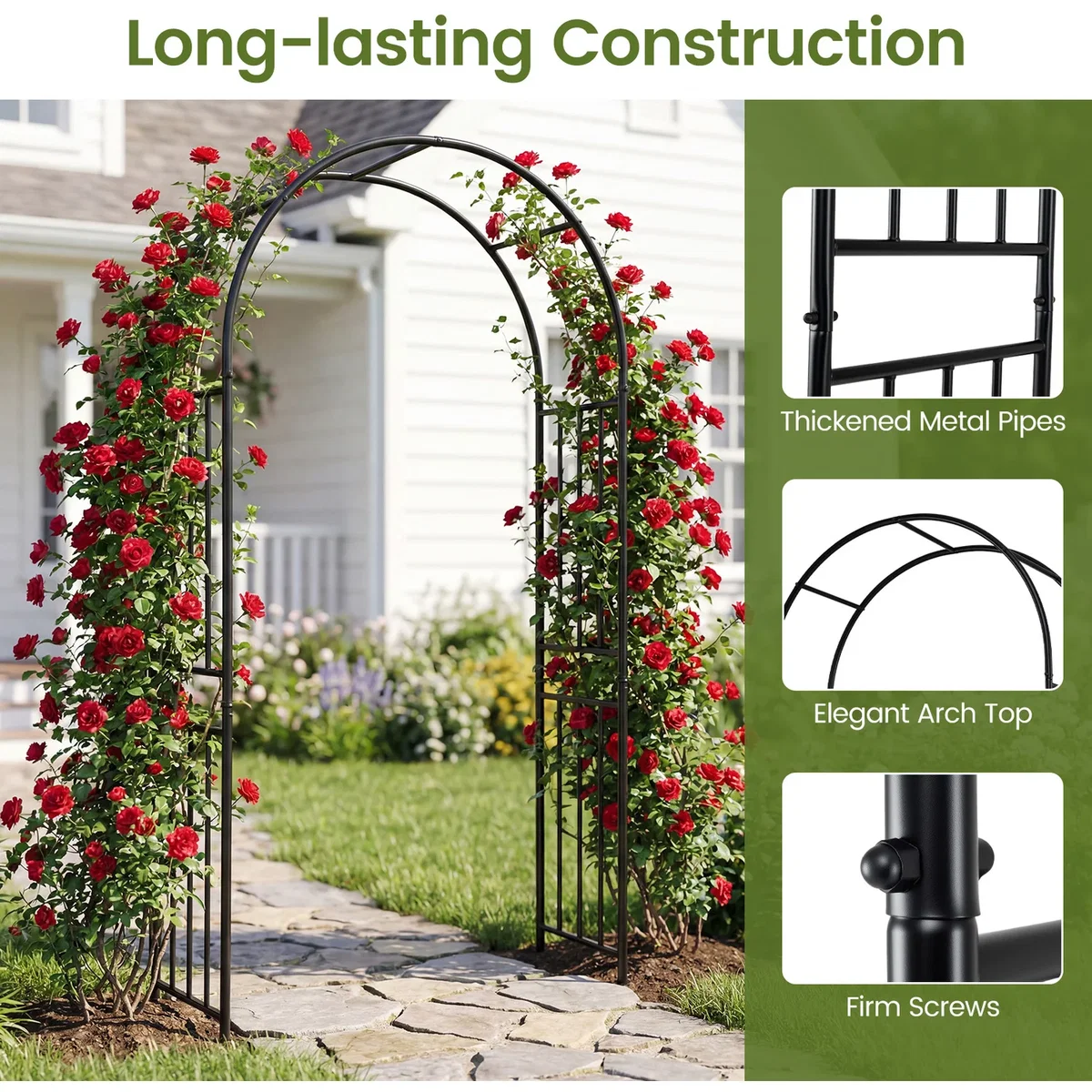 Outdoor Lightweight Metal Arch - Black – image 8